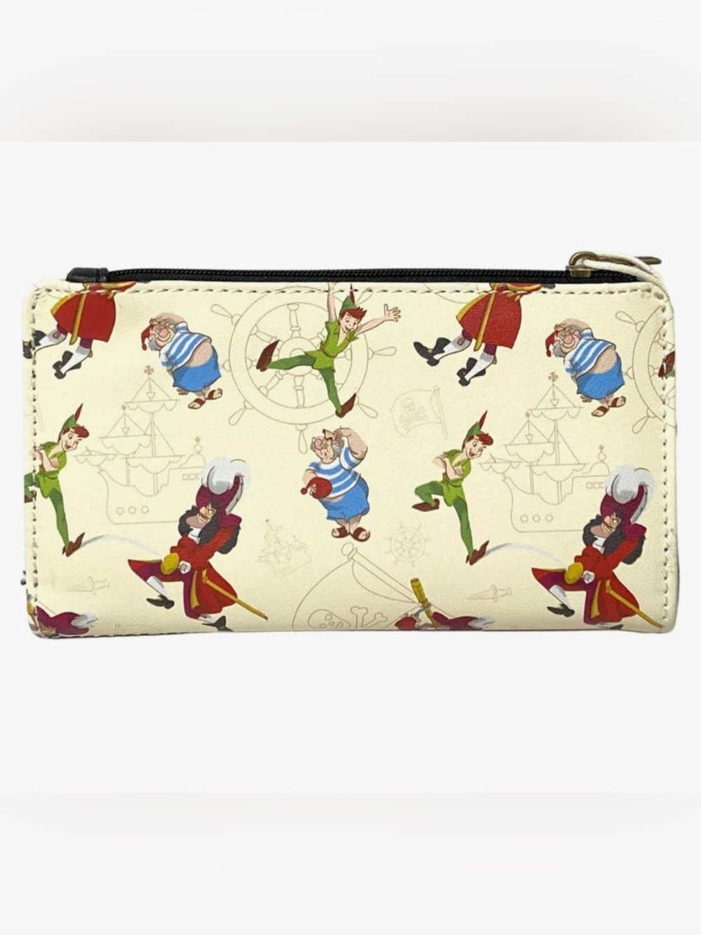 Loungefly Disney Peter Pan & Pirate Pattern Zip Wallet